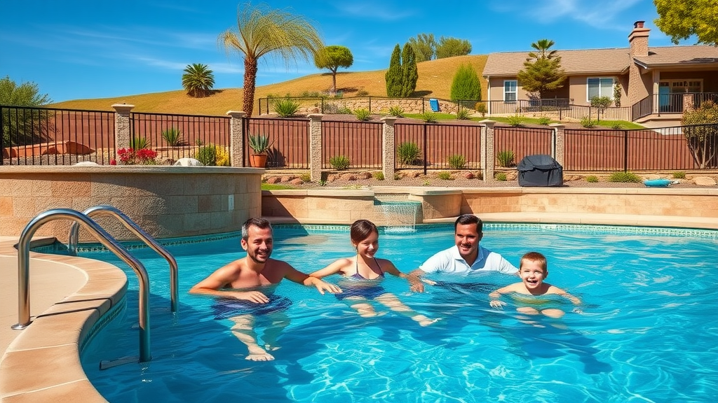retaining wall and pool fence services in Roseville - safe backyard family enjoyment