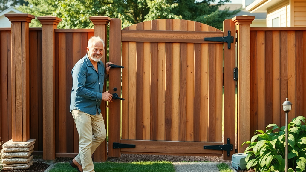 Sacramento wood fence gate, robust and stylish, installed by trusted fence contractors for residential security