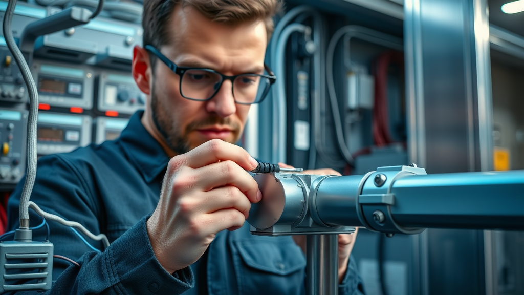 expert security technician adjusting modern gate opener with electronic panel in Sacramento, highlighting gate repair services Sacramento