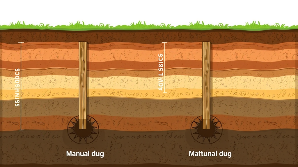 Manual and machine post hole digger depth comparison residential post hole drilling sacramento