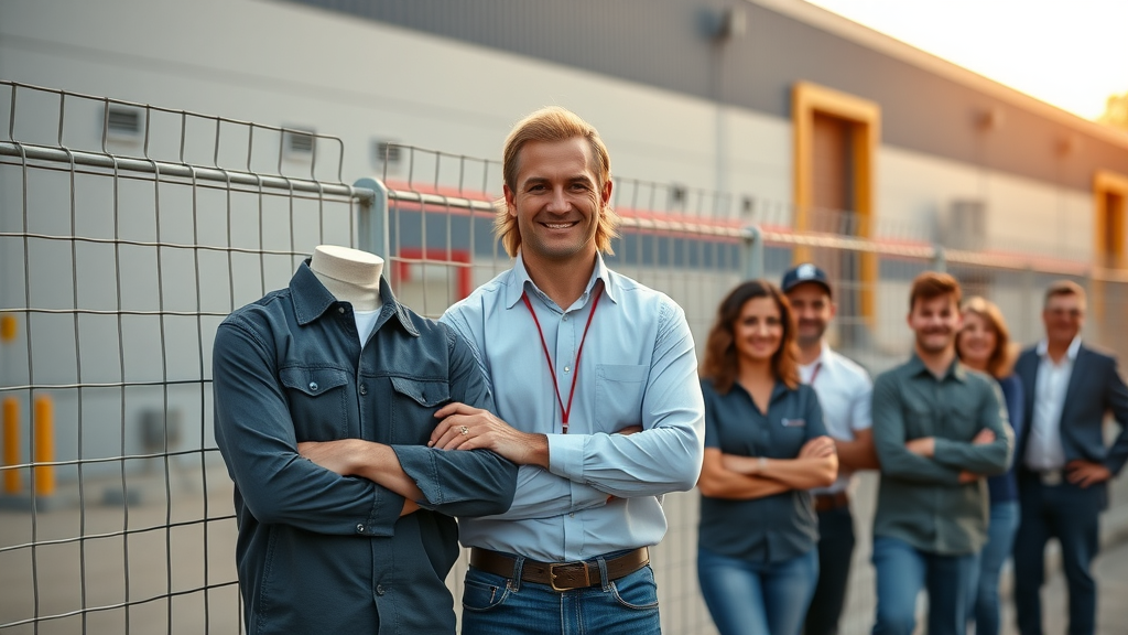 happy business owner commercial fence installation roseville fence company staff