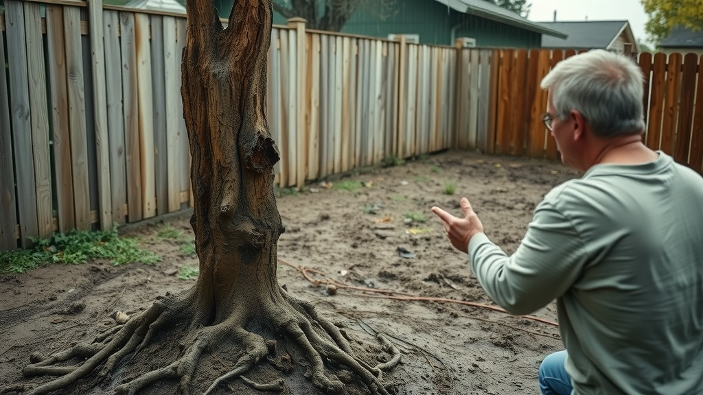 fence post installation sacramento mistake, leaning and rotting fence post, fence repair in Sacramento backyard