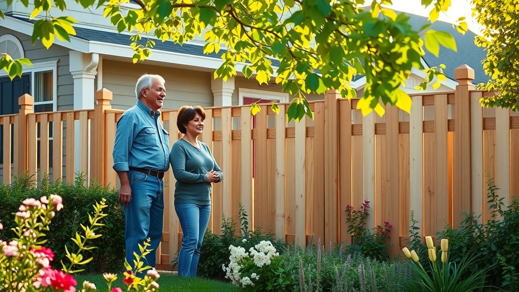 inviting suburban Roseville home with new wood, vinyl, and chain link fences installed by local fence installers - lush landscaped yard and satisfied homeowners