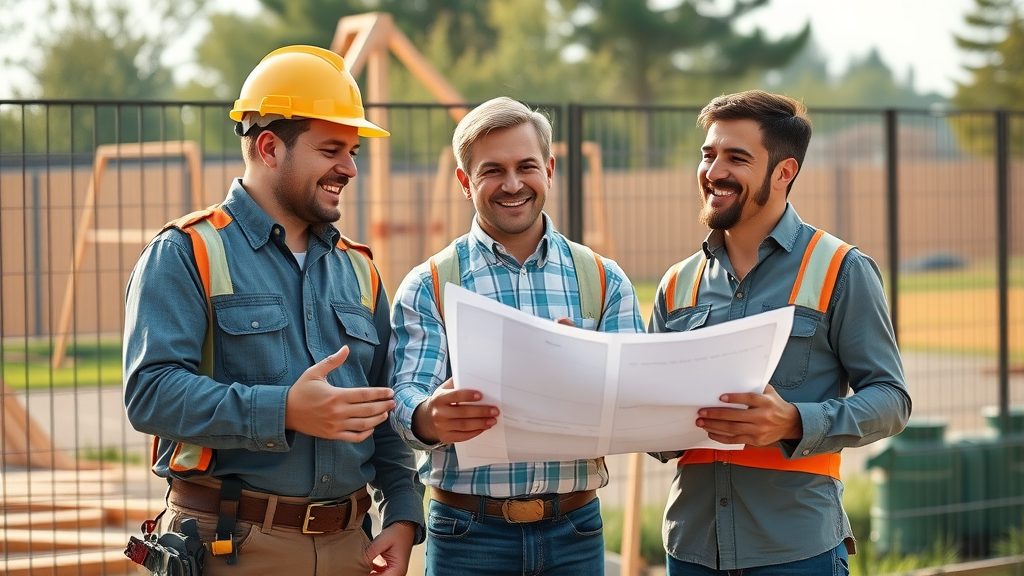 Fencing contractor team in Sacramento planning a fence installation and gate installation project near Elk Grove