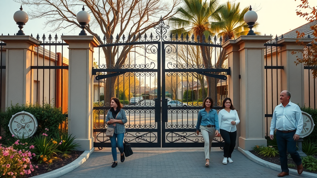 restored residential and commercial fence gates admired in Sacramento neighborhood